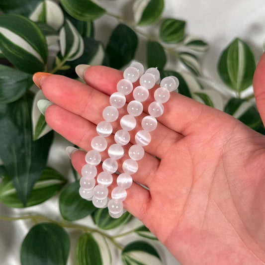 Satin spar bracelet 8.5mm