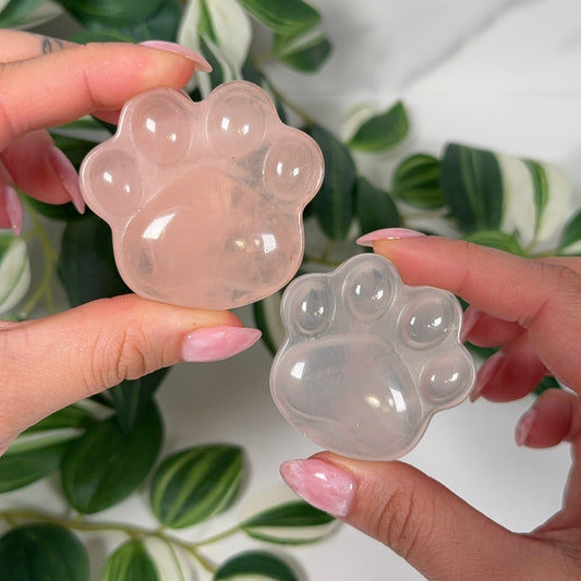 Rose quartz paw