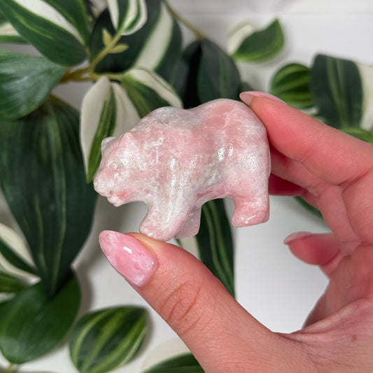 Pink opal bear
