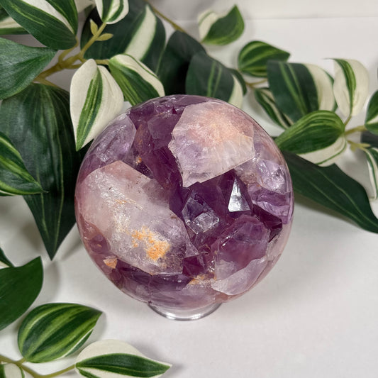 Pink amethyst x amethyst sphere 382