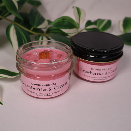 Strawberries and Cream candle - Small 4oz