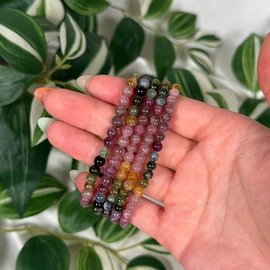 Multicolor tourmaline bracelet 5mm
