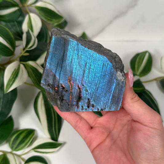 Labradorite partially polished freeform 48