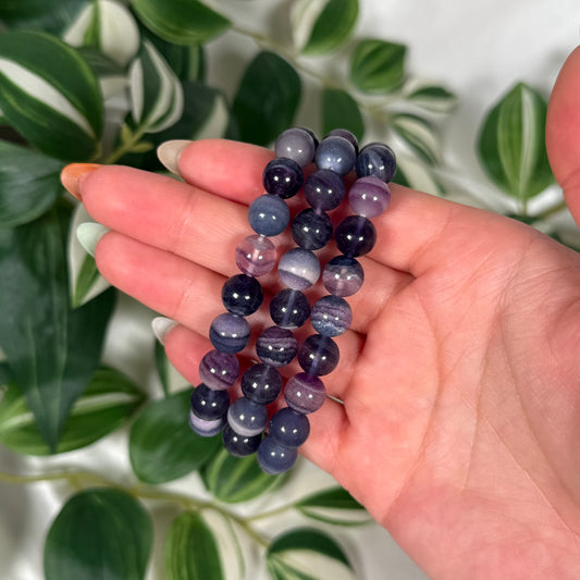 Silky fluorite bracelet 10mm