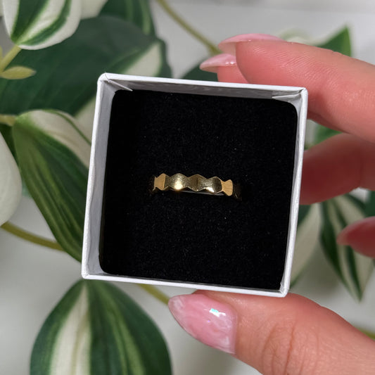 Gold plated ring, no crystal (Sizes 5, 8)