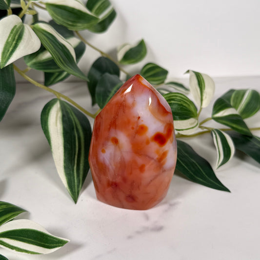 Carnelian freeform 26* surface imperfections