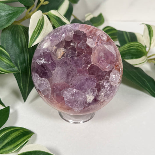 Pink amethyst x amethyst sphere 320