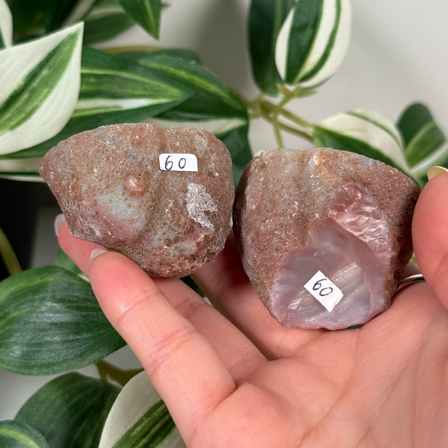 Swazi agate pair 120