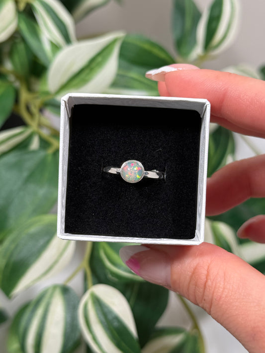 Size 5 Ethiopian opal ring C