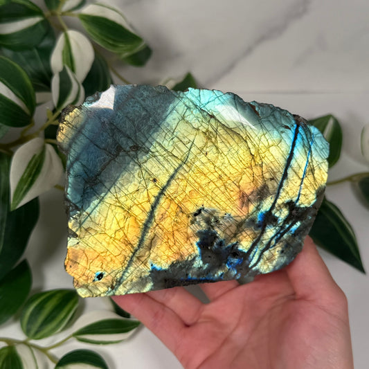 Labradorite partially polished freeform 60