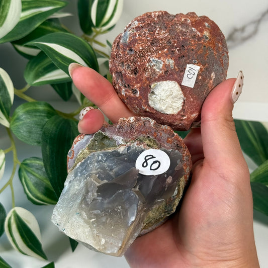 Swazi agate pair 180