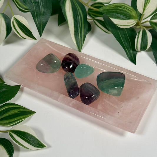 Rose quartz tray