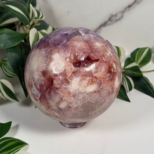 Pink amethyst x Amethyst sphere 888