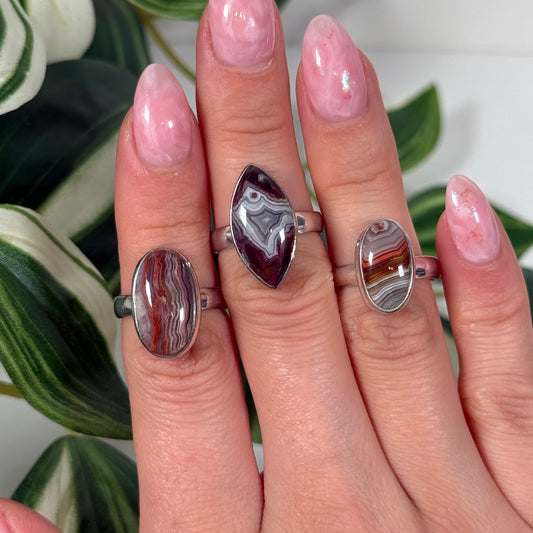 Size 7 Laguna lace agate ring