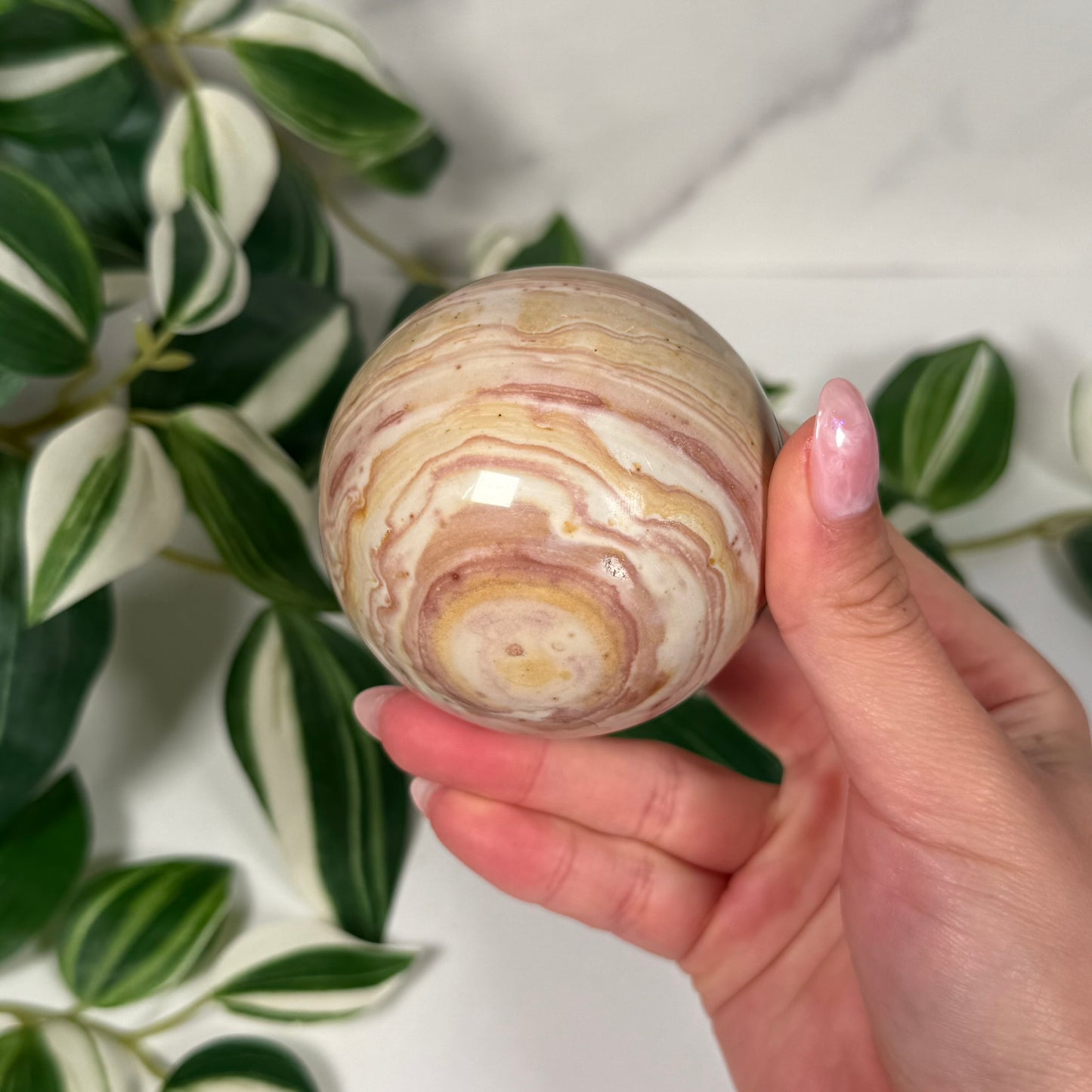 Polychrome jasper sphere