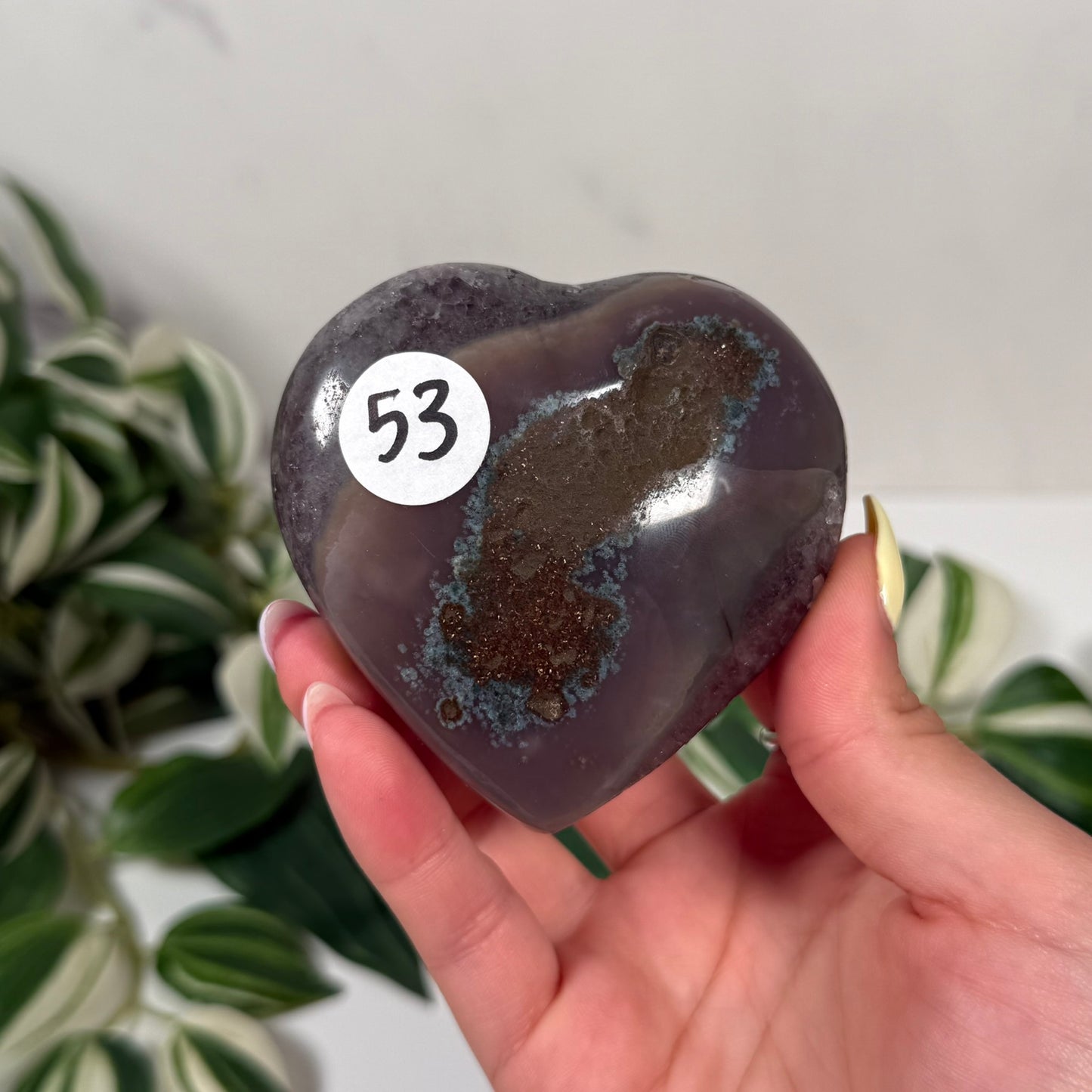 Sugary amethyst heart 53