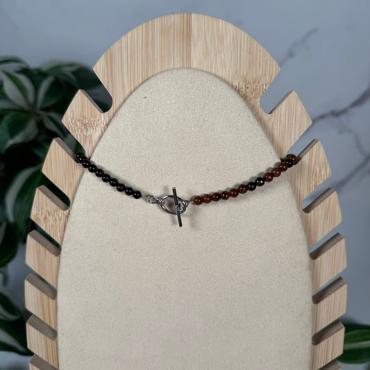 Mahogany obsidian x obsidian necklace
