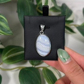 Blue lace agate pendant