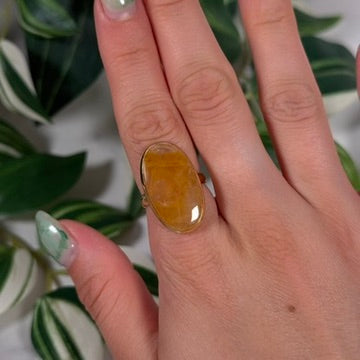 Size 8 gold plated golden healer ring A