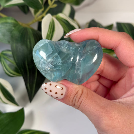 Double Mexican fluorite heart C