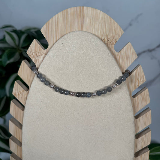 Labradorite x kunzite necklace