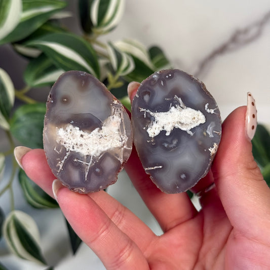 Swazi agate pair 65