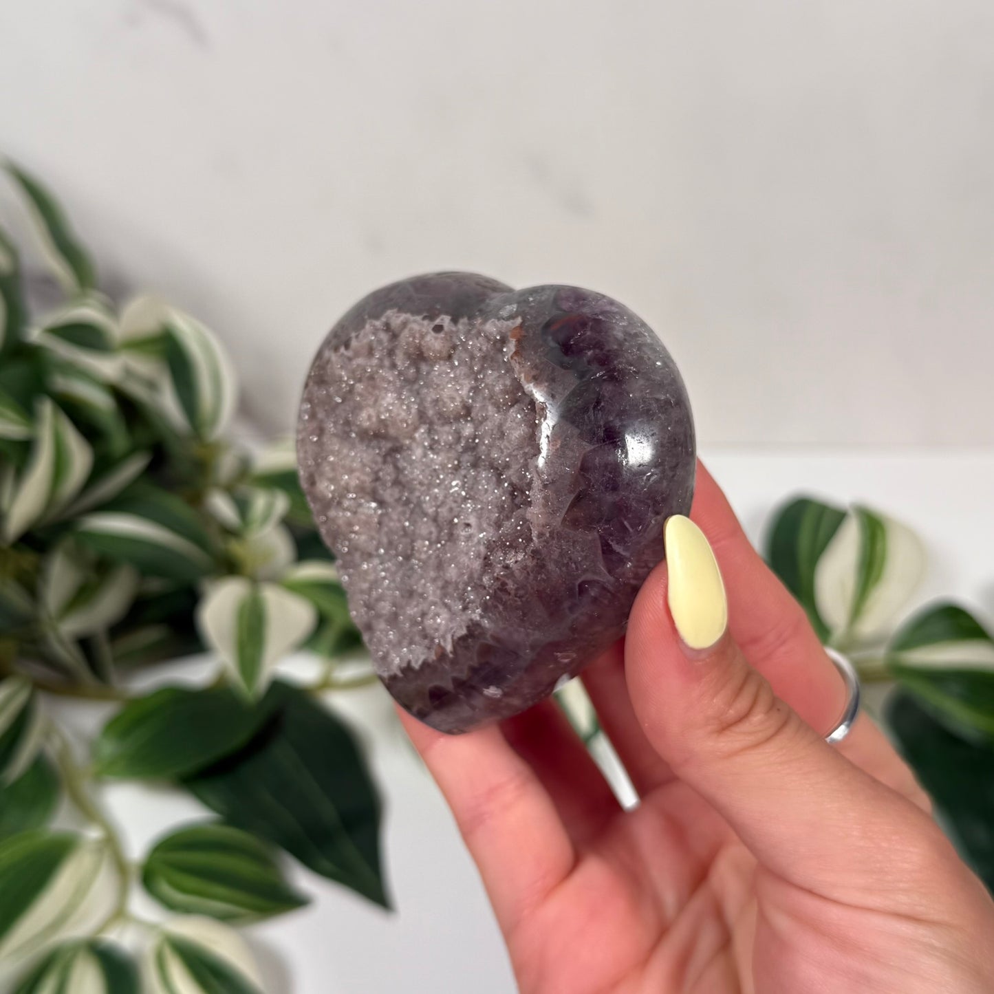 Sugary amethyst heart 53