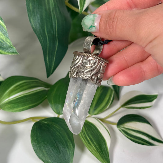 Lemurian quartz pendant B