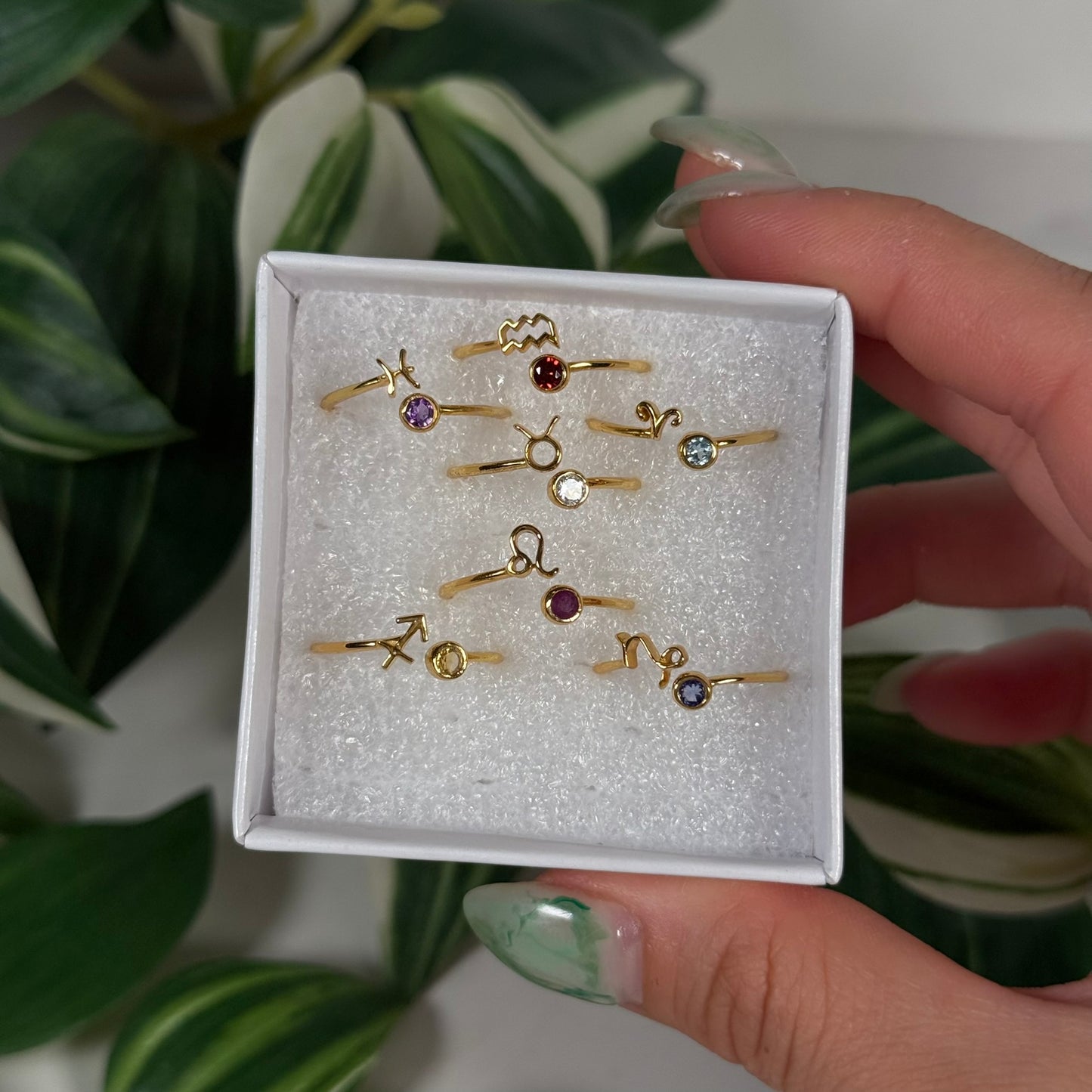 Gold plated zodiac ring - Adjustable