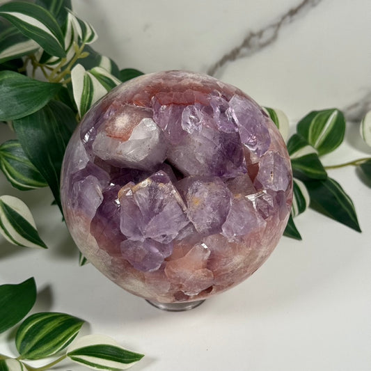 Pink amethyst x Amethyst sphere 888