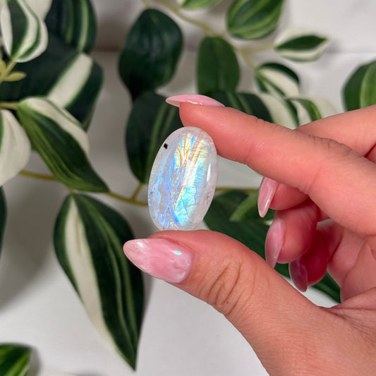 Rainbow moonstone mini palmstone