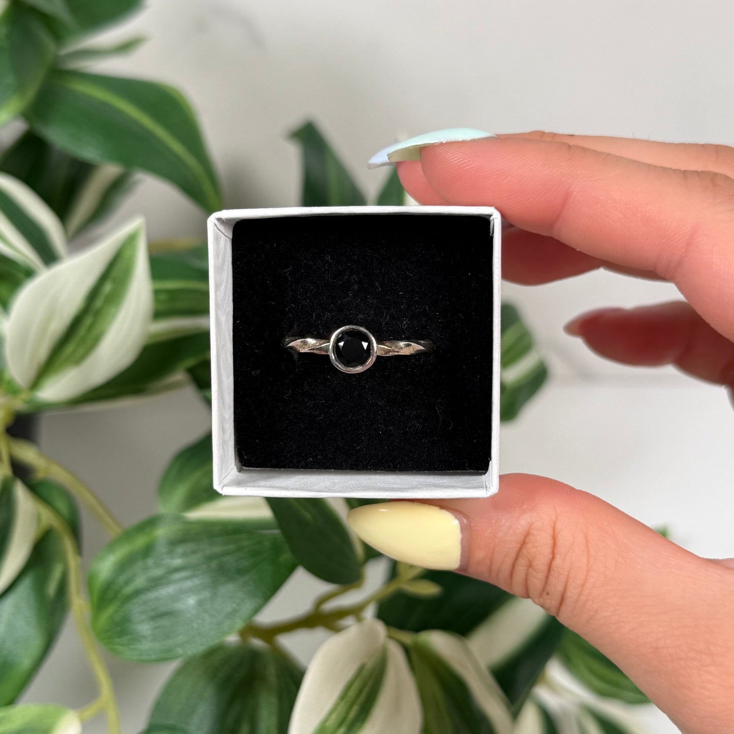 Size 12 black onyx ring