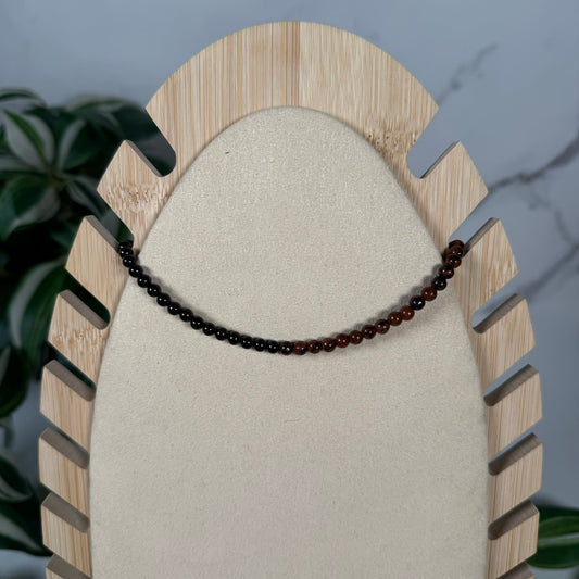 Mahogany obsidian x obsidian necklace