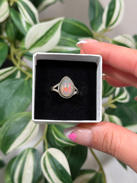Size 7 Ethiopian opal ring A