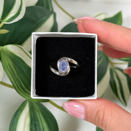Lavender moon quartz ring (Sizes 5, 8)