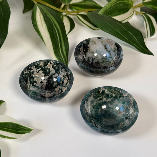 Moss agate mini bowl