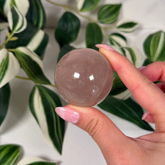 Star rose quartz sphere 15
