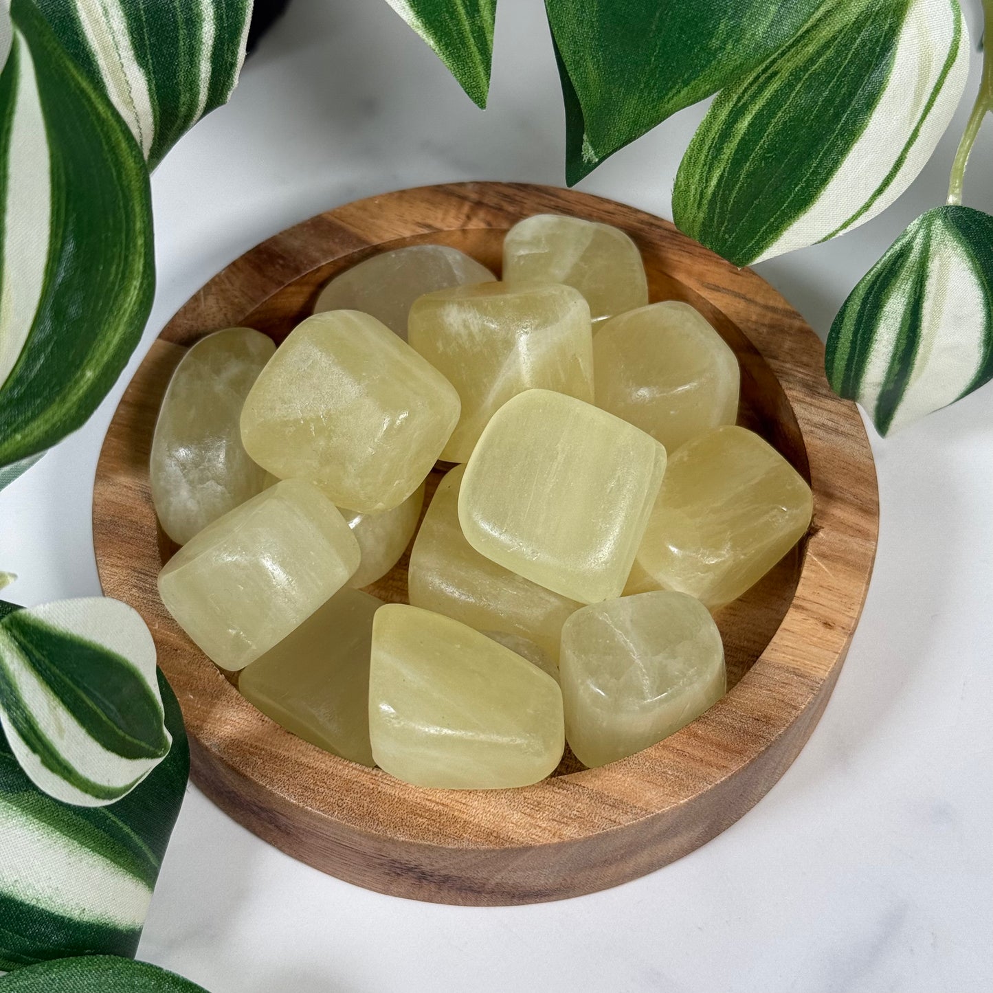 Lemon calcite tumble