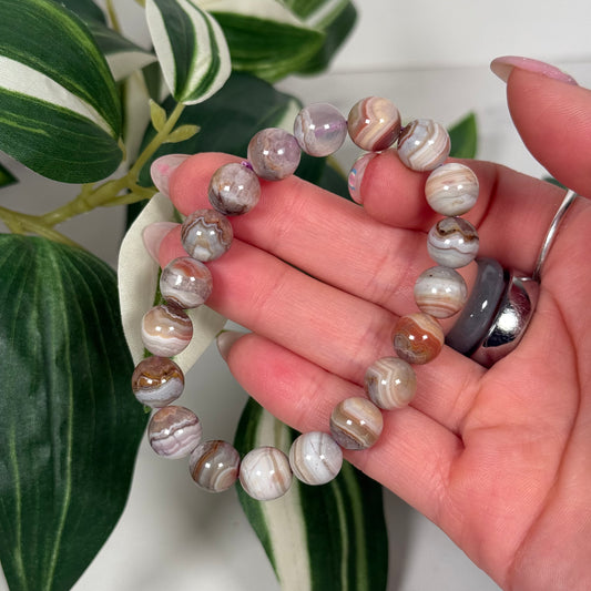 Brazilian lace agate bracelet 10/11mm - Pick your own