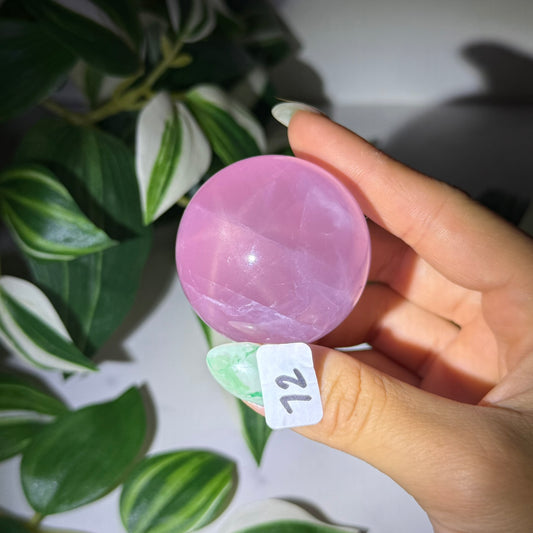 Star rose quartz sphere 72