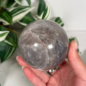 Blue rose quartz sphere