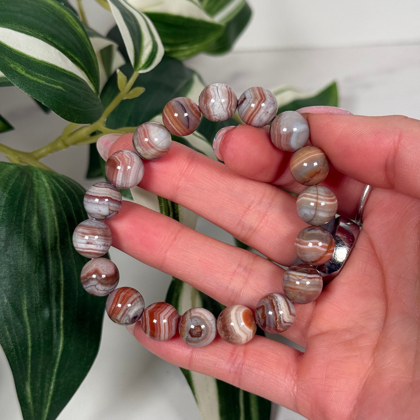 Brazilian lace agate bracelet 10/11mm - Pick your own