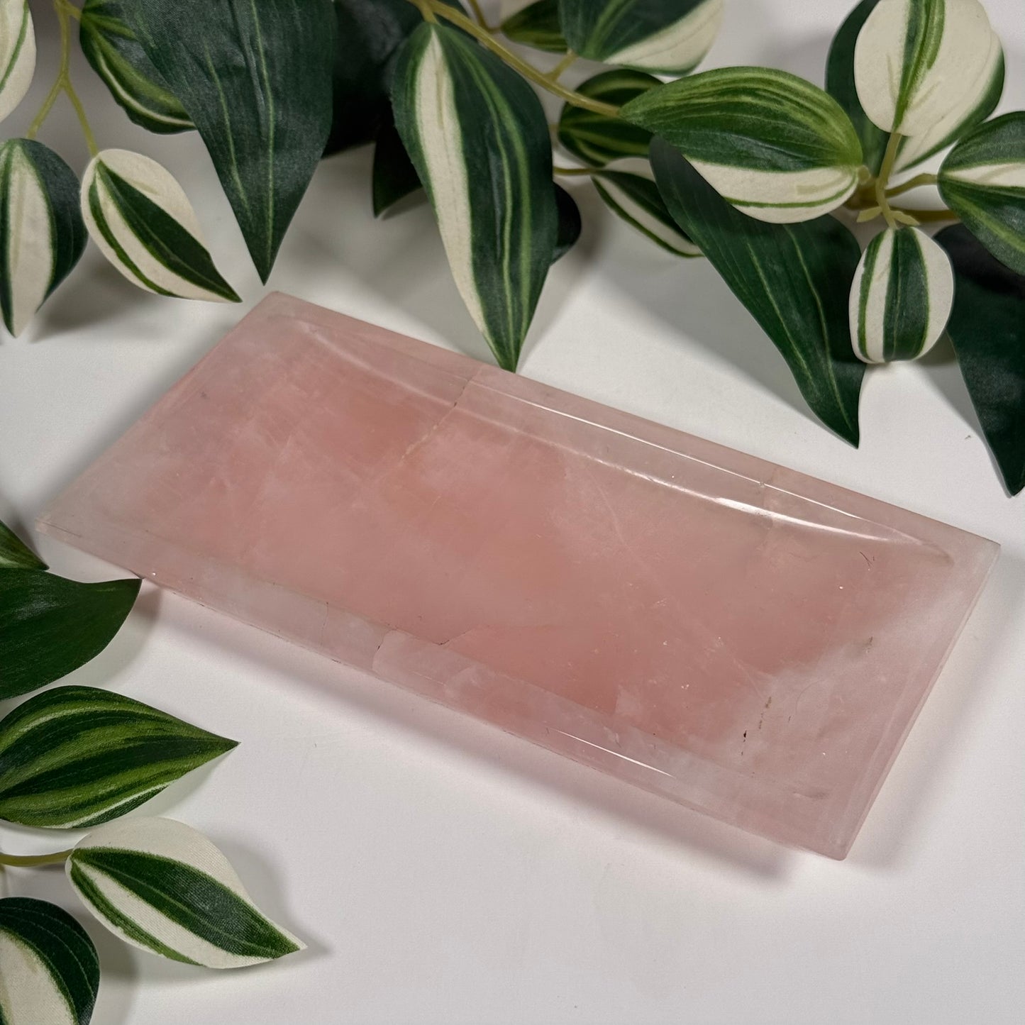 Rose quartz tray