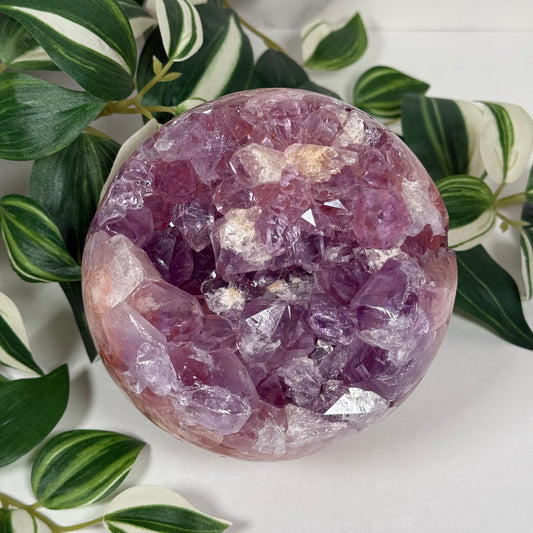 Pink amethyst x amethyst sphere 620