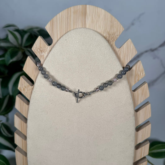 Labradorite x kunzite necklace