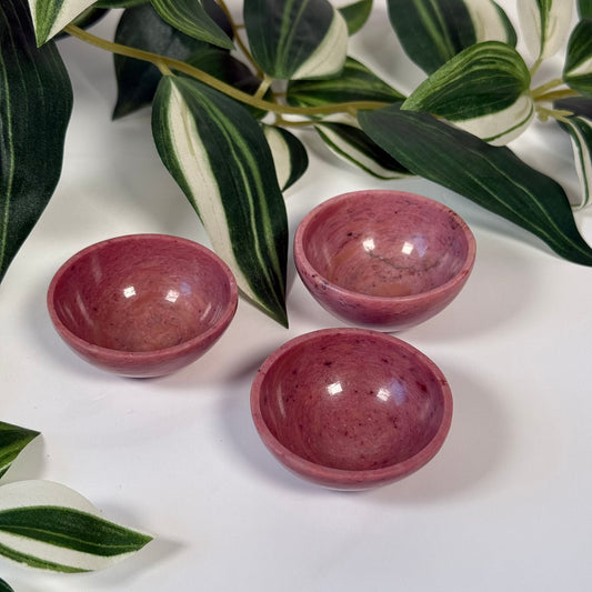 Pink petrified wood mini bowl