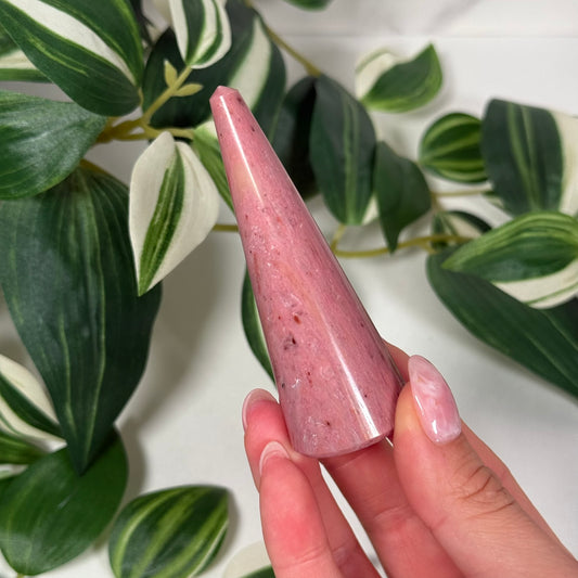 Pink petrified wood ring holder
