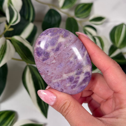Purple jade palmstone