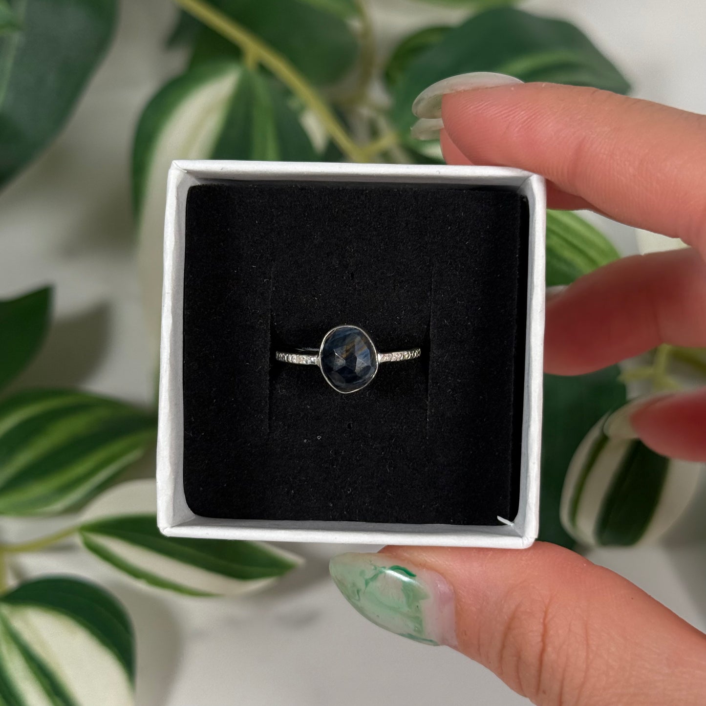 Size 9 faceted Pietersite ring