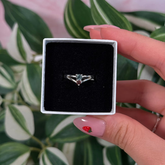 Size 5 pink/green tourmaline ring